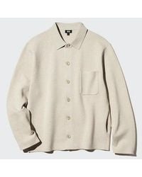 Uniqlo - Milano Ribbed Shirt Collar Cardigan - Lyst