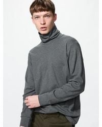 Uniqlo - Soft Brushed Turtleneck T-Shirt (Long Sleeve) - Lyst