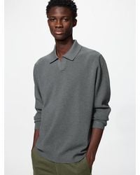 Uniqlo - Washable Milano Ribbed Skipper Polo Jumper - Lyst
