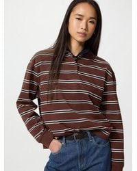 Uniqlo - Polo Shirt (Striped, Long Sleeve) - Lyst