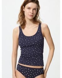 Uniqlo - Ribbed Sleeveless Top (Flowers) - Lyst