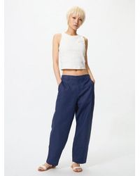 Uniqlo - Linen Cotton Tapered Trousers - Lyst