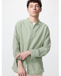 Uniqlo - 100% Premium Linen Shirt (Stand Collar) - Lyst