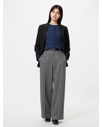Uniqlo - Brushed Jersey Wide Trousers (Herringbone) - Lyst