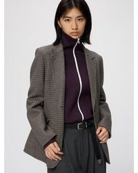 Uniqlo - Double-Faced Wool Blend Tailored Jacket (Checked) - Lyst