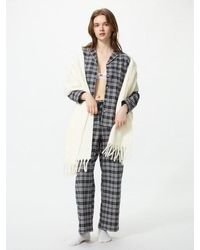 Uniqlo - Flannel Pyjamas (Checked, Long Sleeve) - Lyst