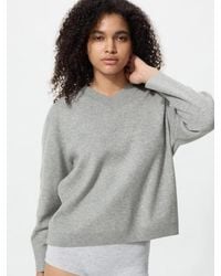 Uniqlo - Washable Knit V Neck Jumper (Smooth) - Lyst