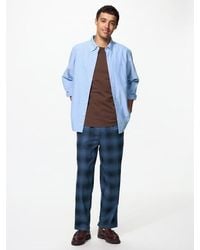 Uniqlo - Flannel Easy Ankle Trousers (Checked) - Lyst