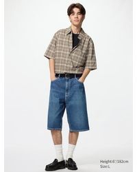 Uniqlo - Wijde Jeans Short - Lyst
