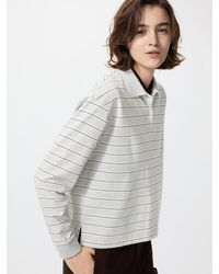 Uniqlo - Polo Shirt (Striped, Long Sleeve) - Lyst