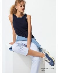 Uniqlo - Pantalón Algodón Relax Tobillero (Rayas) - Lyst