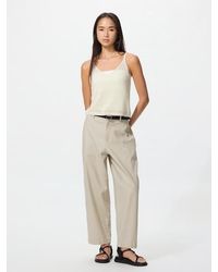 Uniqlo - Linen Cotton Tapered Trousers - Lyst