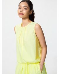 Uniqlo - Cotton Blend Sleeveless Blouse - Lyst
