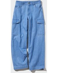 Uniqlo - Baumwolle gerade cargo jeans (wide fit) - Lyst
