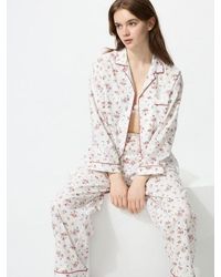 Uniqlo - Cotton Pyjamas (Printed, Long Sleeve) - Lyst