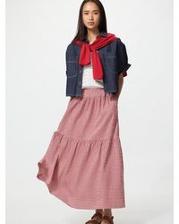 Uniqlo - Gonna Lunga A Balze A Quadretti - Lyst