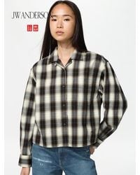 Uniqlo - Flannel Boxy Shirt (Checked) - Lyst