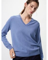 Uniqlo - 100% Cashmere V Neck Jumper - Lyst