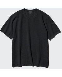 Uniqlo - Washable Milano Ribbed Knitted T-Shirt - Lyst