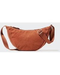 Uniqlo - Mini Borsa A Tracolla Rotonda Velluto A Coste - Lyst