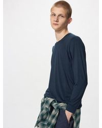 Uniqlo - Heattech Crew Neck T-Shirt (Long Sleeve) - Lyst