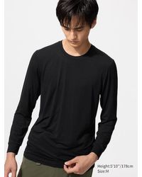 Uniqlo - Heattech Crew Neck T-Shirt (Long Sleeve) - Lyst