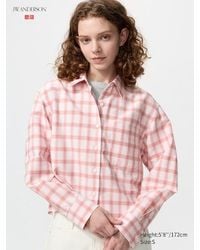 Uniqlo - Oxford Boxy Shirt (Checked) - Lyst