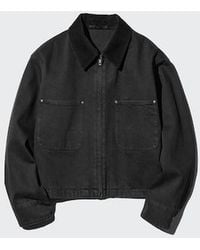 Uniqlo - Zip-Up Short Jacket (Denim) - Lyst