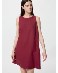 Uniqlo - Linen Blend Mini Dress (Sleeveless) - Lyst