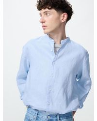 Uniqlo - 100% Premium Linen Shirt (Stand Collar) - Lyst