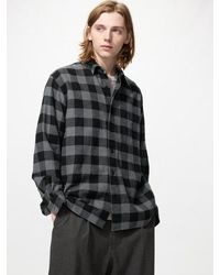 Uniqlo - Flannel Shirt (Regular Collar, Checked) - Lyst