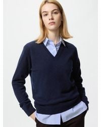 Uniqlo - 100% Cashmere V Neck Jumper - Lyst