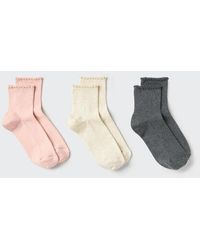 Uniqlo - Socks (Crew Frill, 3 Pairs) - Lyst