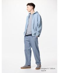 Uniqlo - Pantaloni Alla Caviglia Comodi Elasticizzati A Righe - Lyst