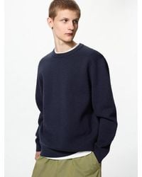 Uniqlo - Washable Milano Ribbed Crew Neck Jumper - Lyst