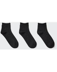 Uniqlo - Short Socks (3 Pairs, Frill) - Lyst