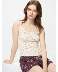Uniqlo - Ribbed Sleeveless Top (Flowers) - Lyst