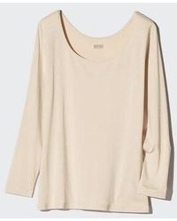 Uniqlo - Heattech Scoop Neck T-Shirt (Long Sleeve) - Lyst