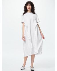 Uniqlo - Frill T-Shirt Dress (Short Sleeve) - Lyst
