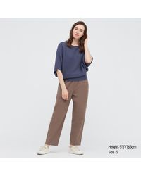 Kocca Baumwolle Cropped-Hosen in Blau Damen Bekleidung Hosen und Chinos Capri Hosen und cropped Hosen 
