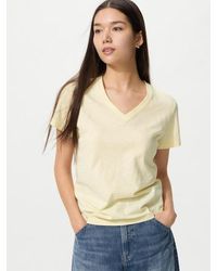 Uniqlo - Slub Jersey V Neck T-Shirt - Lyst