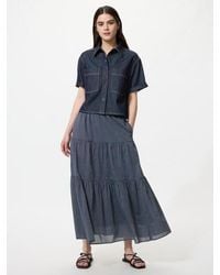Uniqlo - Tiered Maxi Skirt (Striped) - Lyst