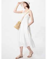 Uniqlo - Linen Blend Shirring Dress (Sleeveless) - Lyst