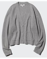 Uniqlo - Smooth Cotton V Neck Cardigan - Lyst