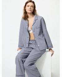 Uniqlo - Cotton Pyjamas (Gingham, Long Sleeve) - Lyst