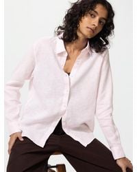 Uniqlo - 100% Premium Linen Shirt (Striped) - Lyst