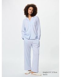 Uniqlo - Airism Cotton Pyjamas (Long Sleeve) - Lyst
