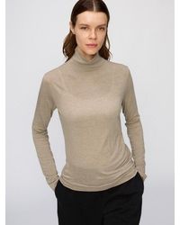Uniqlo - Heattech Extra Warm Cashmere Blend Turtleneck T-Shirt (Long Sleeve) - Lyst