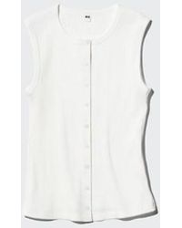 Uniqlo - Button-Down Top (Sleeveless) - Lyst