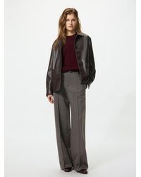 Uniqlo - Brushed Jersey Wide Trousers (Herringbone, Longer) - Lyst